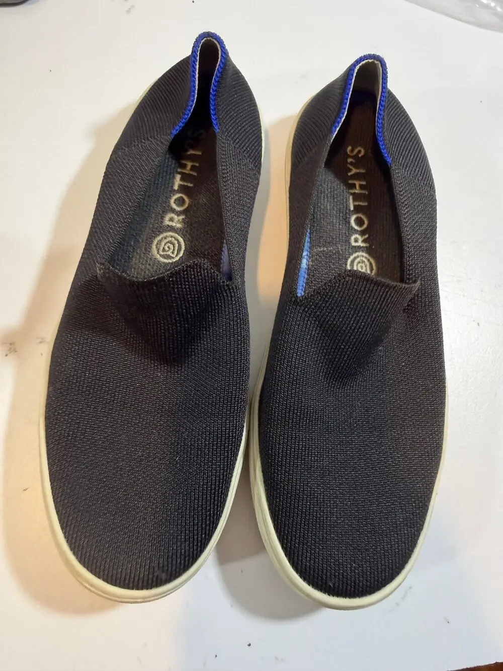 Rothys The Original Slip On Shoes Womens size 7 Comfort Recycled Sneaker Blue